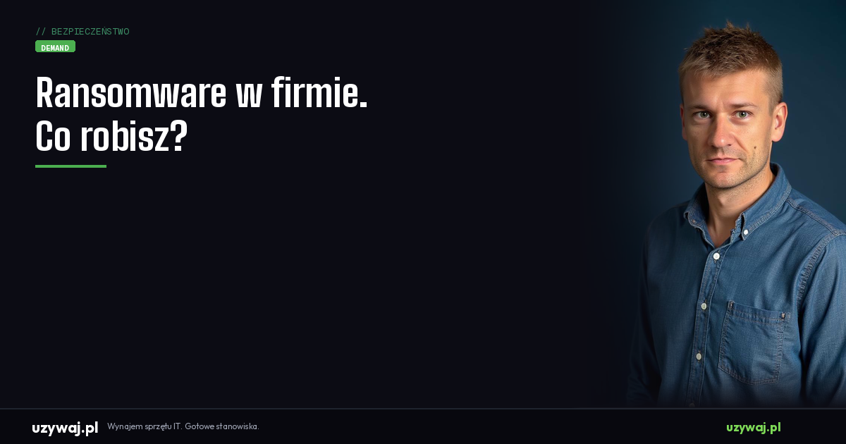 Ransomware zaatakował firmę. Co robisz w 60 minut?